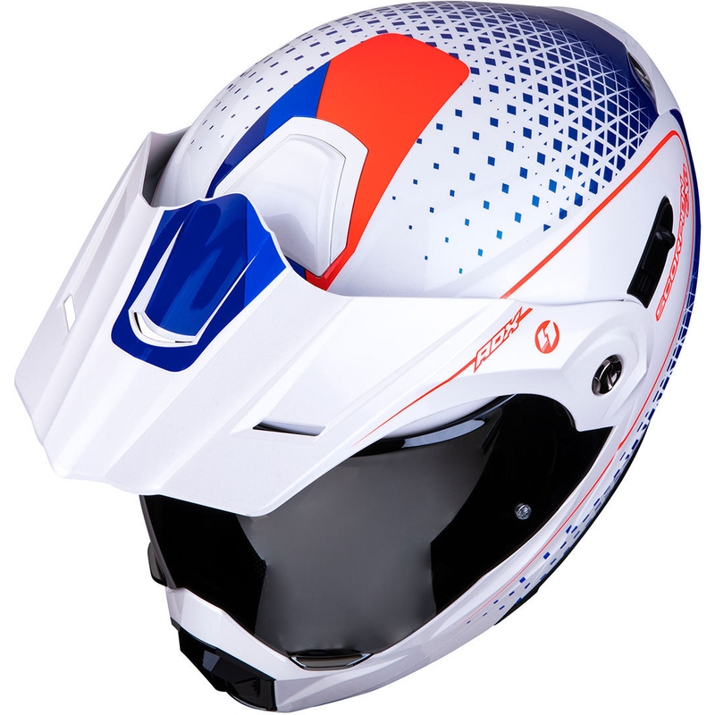 Scorpion ADX-1 Horizon flip up enduro kaciga bijelo-crveno-plava rasprodaja