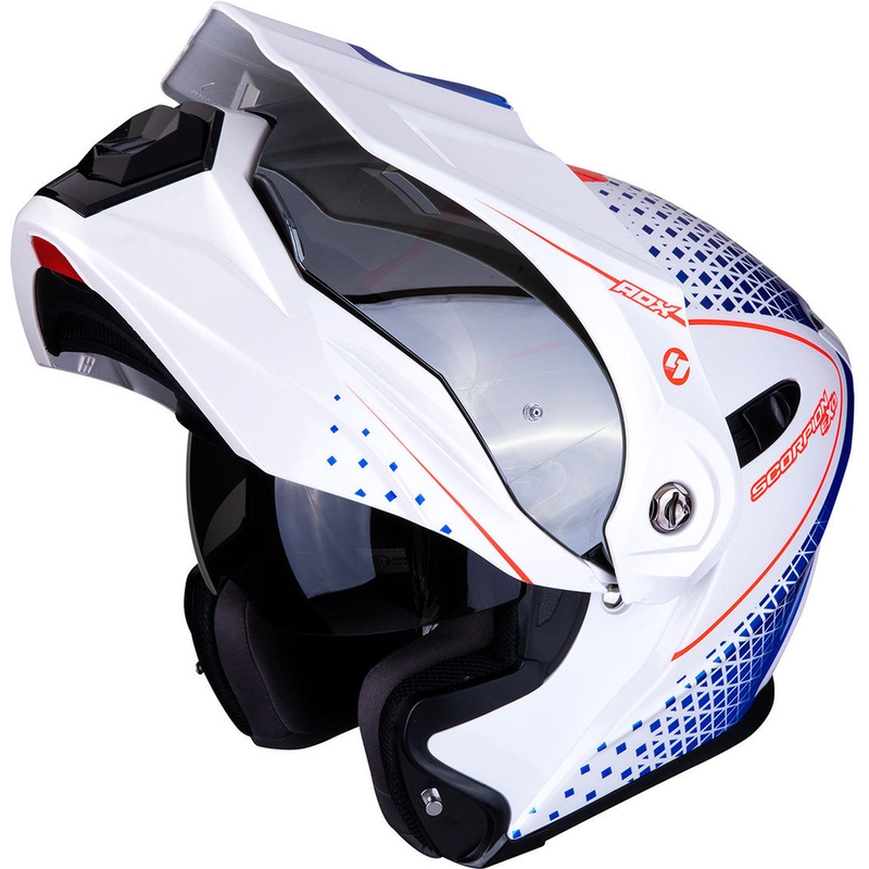 Scorpion ADX-1 Horizon flip up enduro kaciga bijelo-crveno-plava rasprodaja