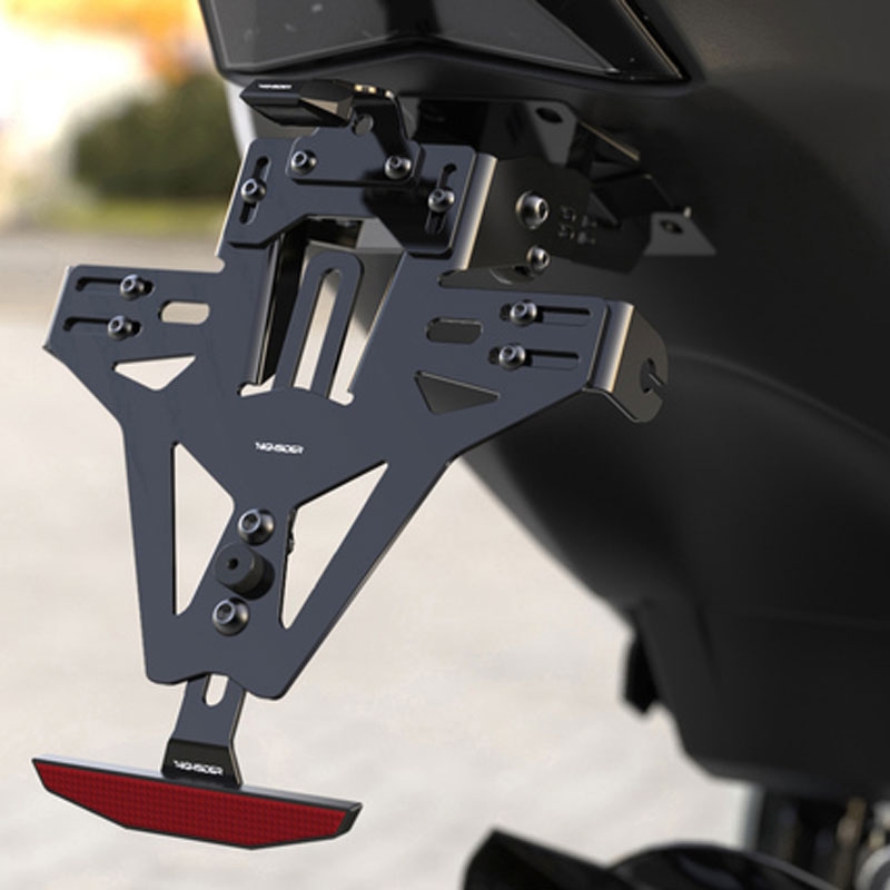 Držač registarske pločice s rasvjetom Highsider Akron-RS PRO BMW S 1000 RR crni