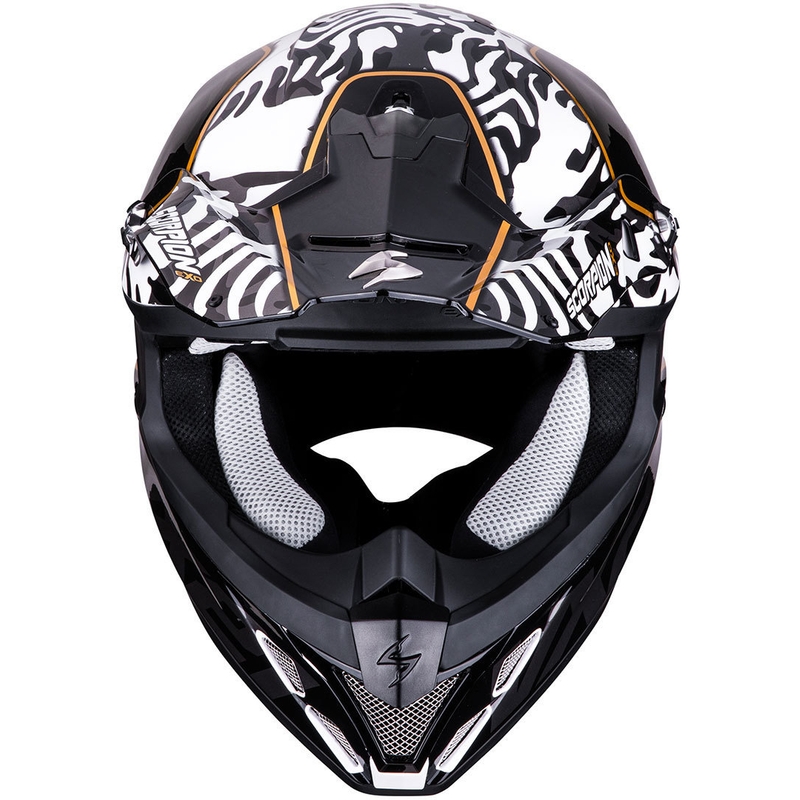 Scorpion VX-21 Air Gnarly motocross kaciga crno-bijela