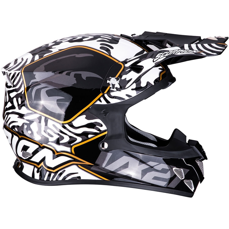 Scorpion VX-21 Air Gnarly motocross kaciga crno-bijela