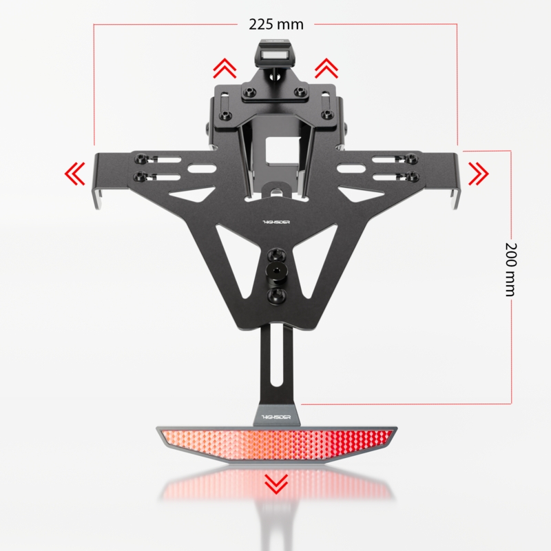 Držač registarske pločice s osvjetljenjem Highsider Akron RS PRO HUSQVARNA 701 crni