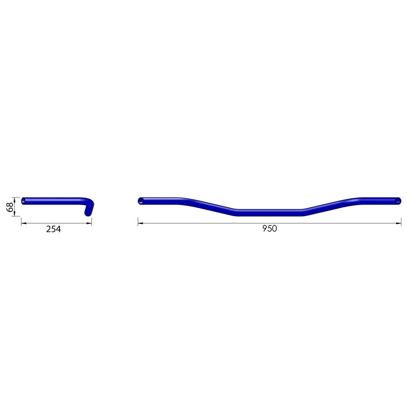 Motociklistički volan Highsider PRO Old Style L12 95 mm crni