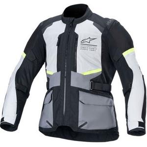 Alpinestars Andes Air Drystar motociklistička jakna svijetlosiva-tamnosiva-crna-fluo žuta