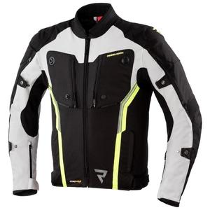Motociklistička jakna Rebelhorn Borg crno-siva-fluo žuta
