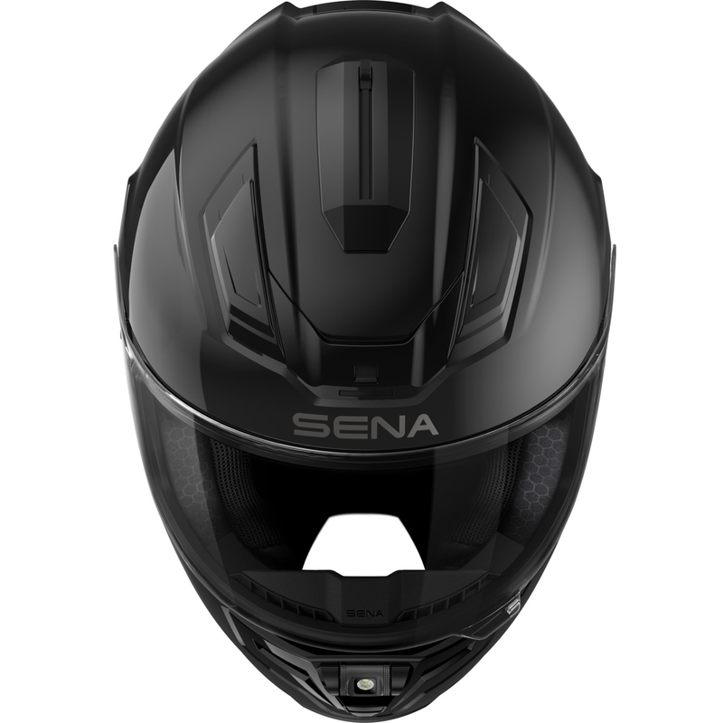 SENA Phantom kaciga za motocikle s integriranim licem i mrežastim slušalicama, mat crna