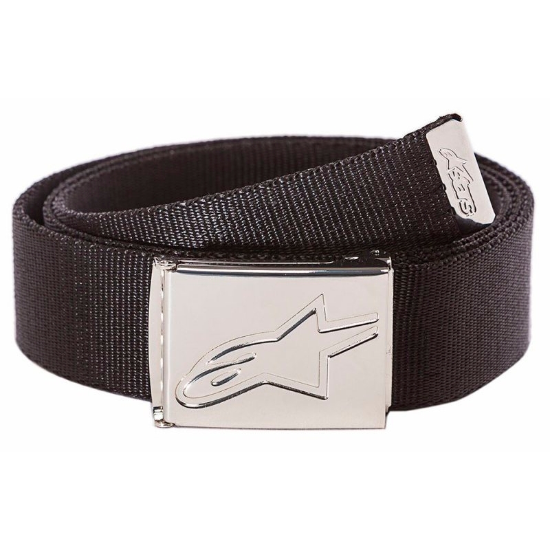 Tekstilni remen s kromiranom kopčom Alpinestars Friction crni