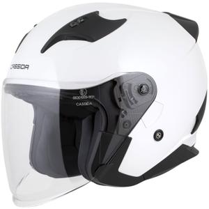 Cassida Reflex 2.0 Solid otvorena motociklistička kaciga bijelo-crne boje