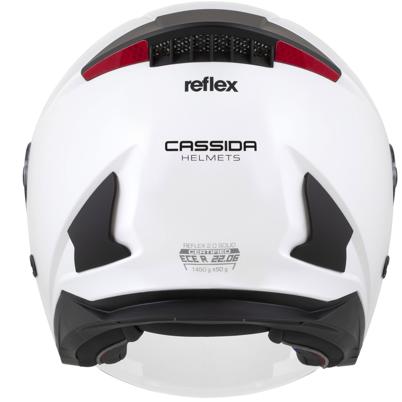 Cassida Reflex 2.0 Solid otvorena motociklistička kaciga bijelo-crne boje