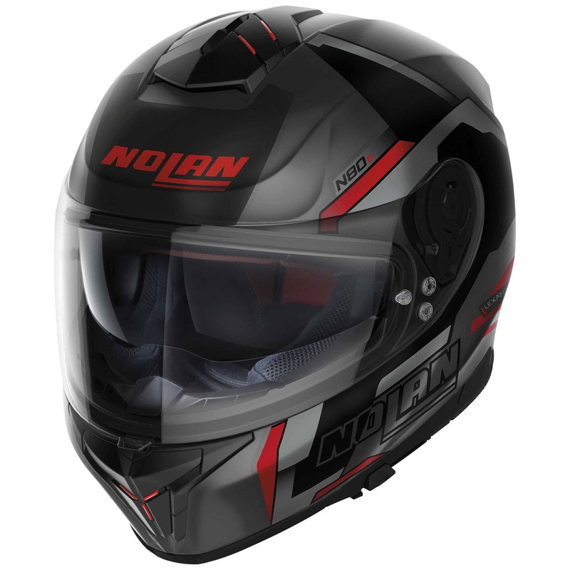 Integralna motociklistička kaciga Nolan N80-8 Wanted N-com mat crno-crvena
