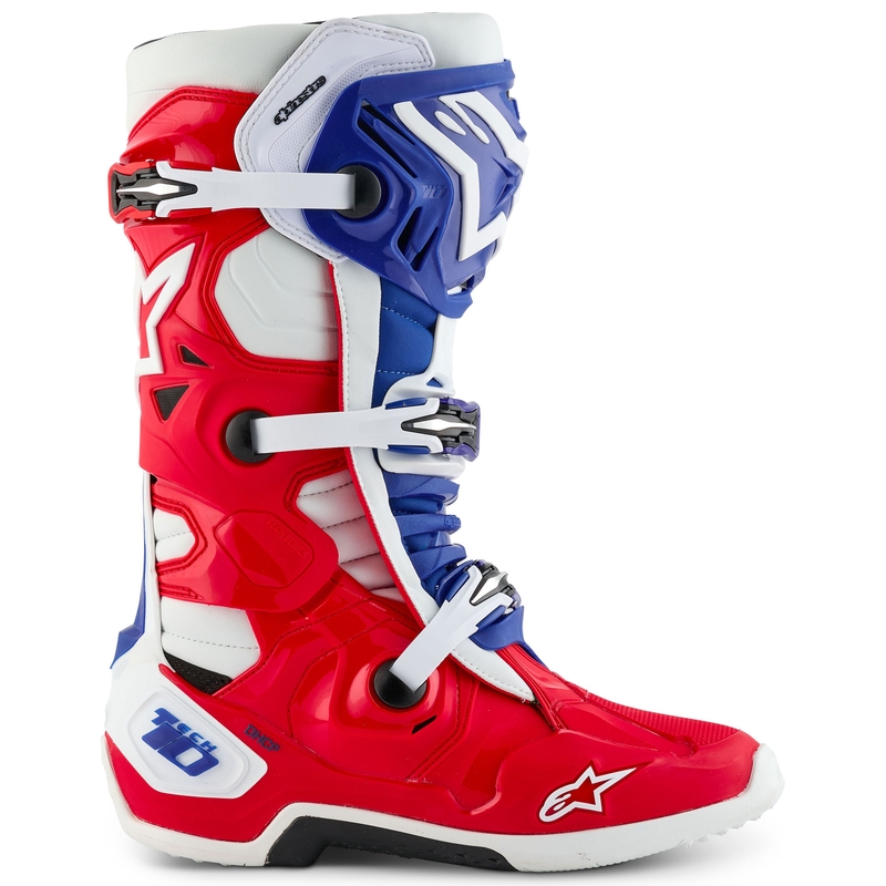 Alpinestars Tech 10 Limited Edition FORTITUDE motociklističke čizme bijelo-plavo-crvene