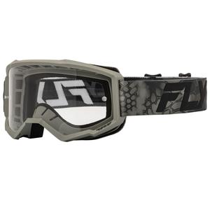 Fly Racing Focus motokros naočale sivo-crne s prozirnim pleksiglasom