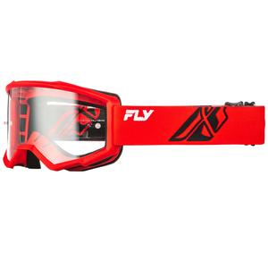 FLY Racing Focus dječje motokros naočale crveno-crne s prozirnim pleksiglasom