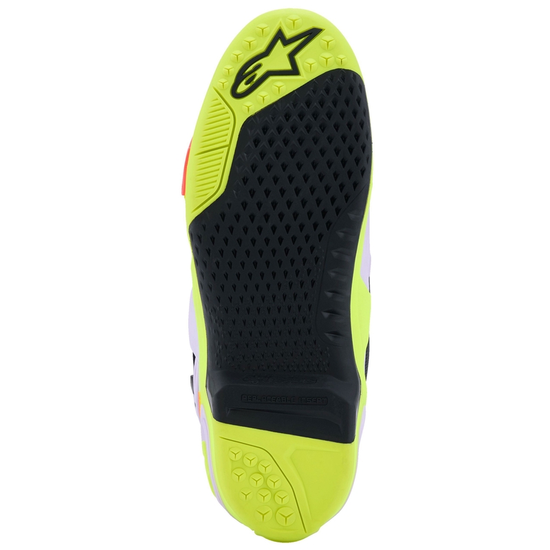 Alpinestars Tech 10 Supervented motociklističke čizme ljubičaste-fluo žute-ružičaste