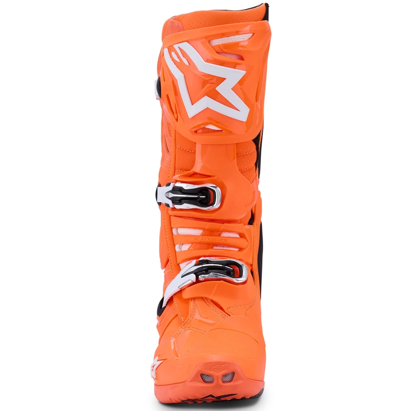 Alpinestars Tech 10 Supervented motociklističke čizme fluo narančasto-crno-bijele