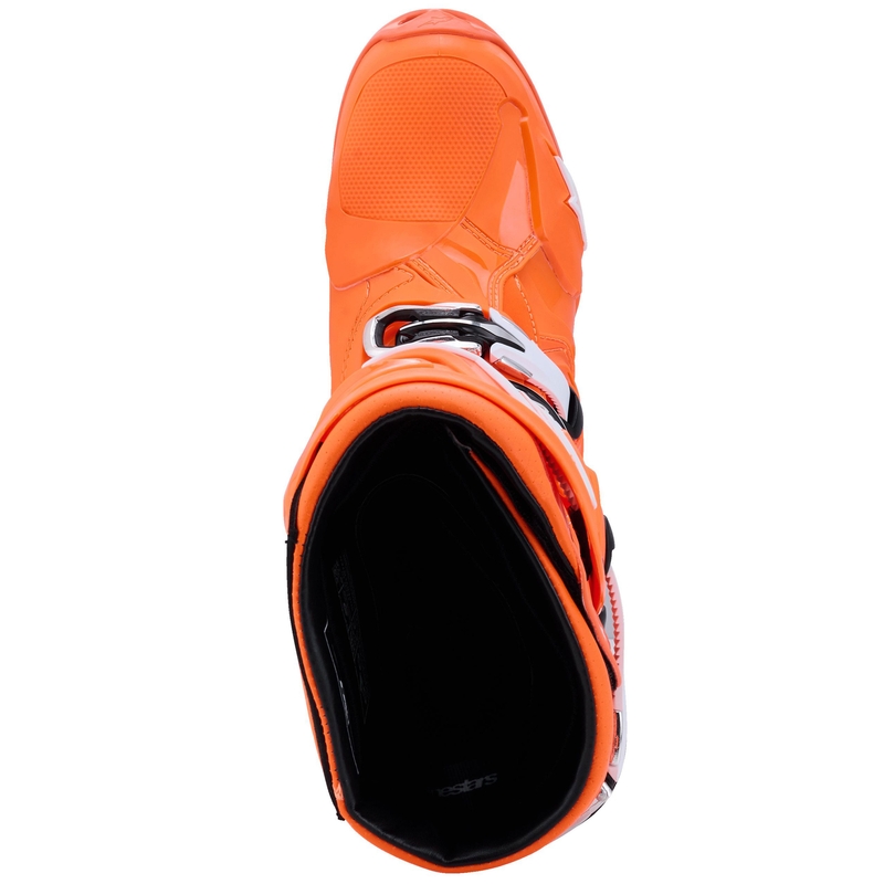 Alpinestars Tech 10 Supervented motociklističke čizme fluo narančasto-crno-bijele