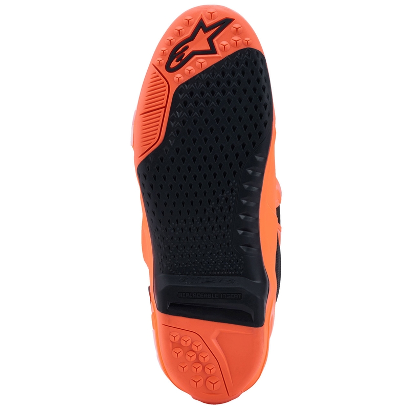 Alpinestars Tech 10 Supervented motociklističke čizme fluo narančasto-crno-bijele