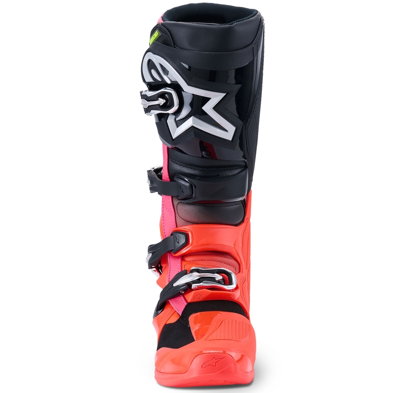 Alpinestars Tech 7 motociklističke čizme crno-fluo crveno-fluo roza