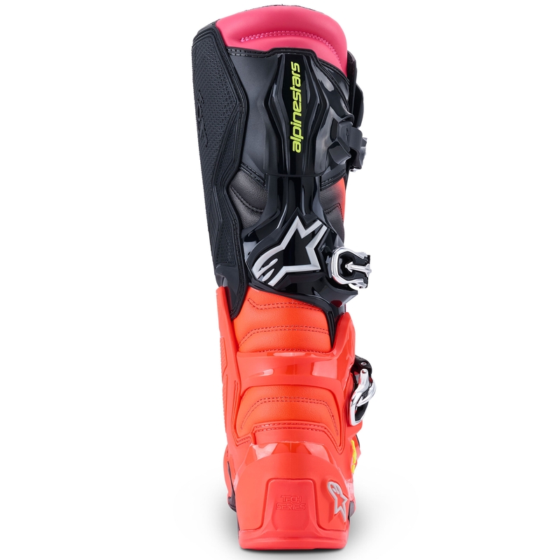 Alpinestars Tech 7 motociklističke čizme crno-fluo crveno-fluo roza
