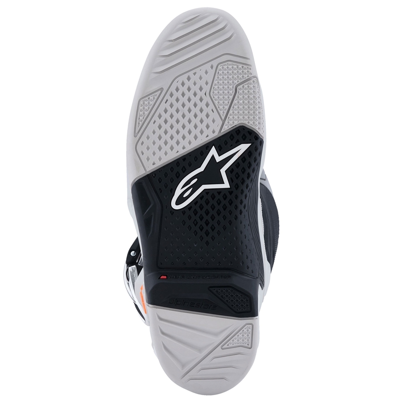 Alpinestars Tech 7 motociklističke čizme crne-svijetlo sive-fluo narančaste-gradijentne