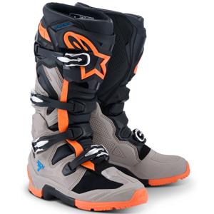 Alpinestars Tech 7 Enduro motociklističke čizme crne-tamno sive-fluo narančaste