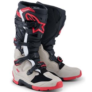 Alpinestars Tech 7 Enduro motociklističke čizme crno-svijetlosivo-crvene