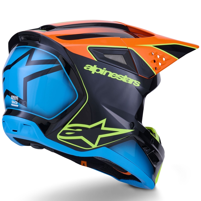 Alpinestars S-M3 Fray motocross kaciga crno-fluo narančasto-fluo žuto-tirkizna