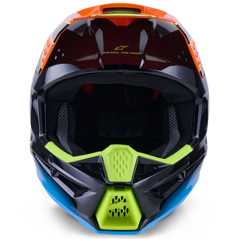 Alpinestars S-M3 Fray motocross kaciga crno-fluo narančasto-fluo žuto-tirkizna