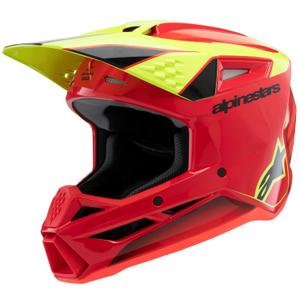 Alpinestars S-M3 Fray motocross kaciga crveno-fluo žuto-crna