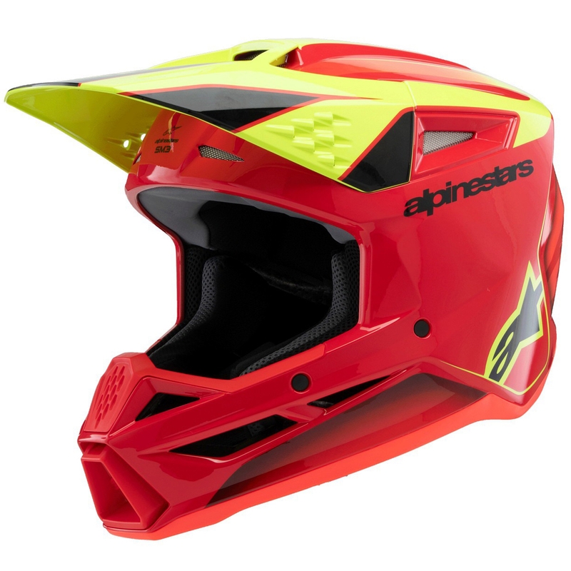 Alpinestars S-M3 Fray motocross kaciga crveno-fluo žuto-crna