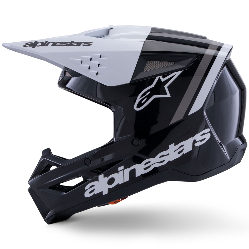Alpinestars S-M3 Radium motocross kaciga crno-bijelo-siva