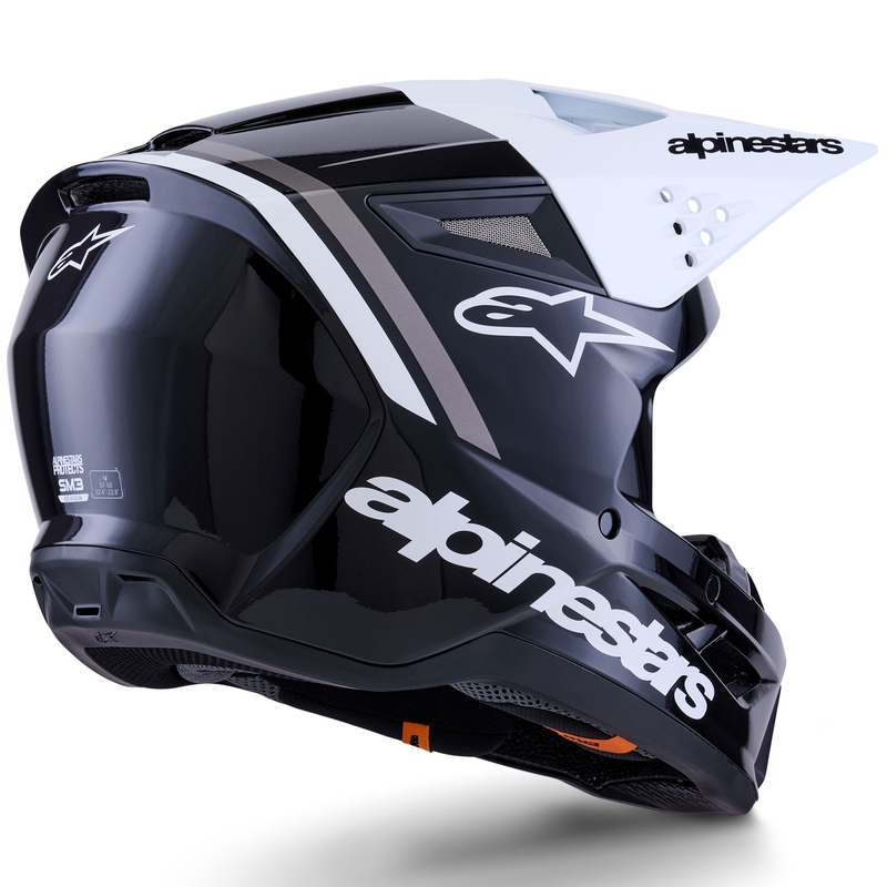 Alpinestars S-M3 Radium motocross kaciga crno-bijelo-siva