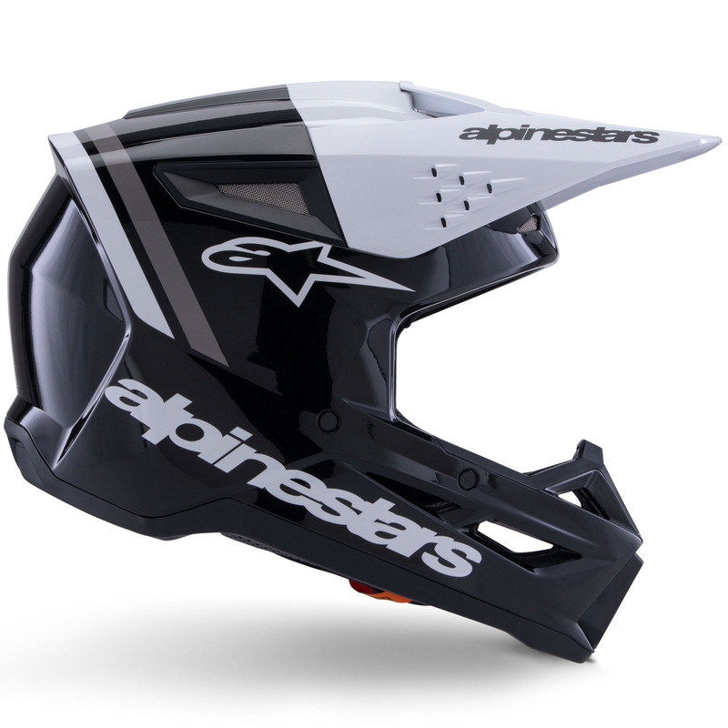 Alpinestars S-M3 Radium motocross kaciga crno-bijelo-siva
