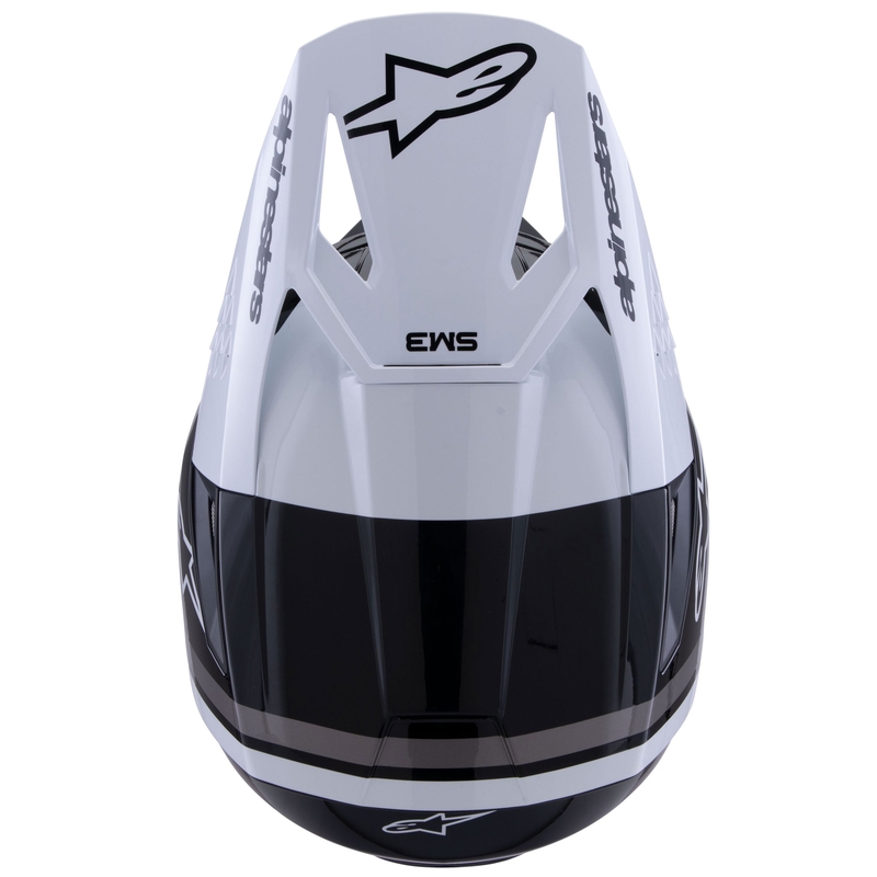 Alpinestars S-M3 Radium motocross kaciga crno-bijelo-siva
