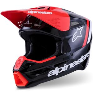 Alpinestars S-M3 Radium motocross kaciga crno-fluo crveno-bijela