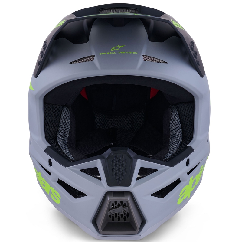 Alpinestars S-M3 Radium motocross kaciga mat sivo-fluo žuto-crna