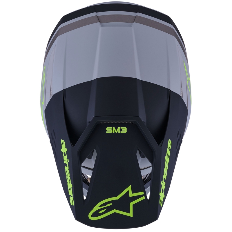 Alpinestars S-M3 Radium motocross kaciga mat sivo-fluo žuto-crna