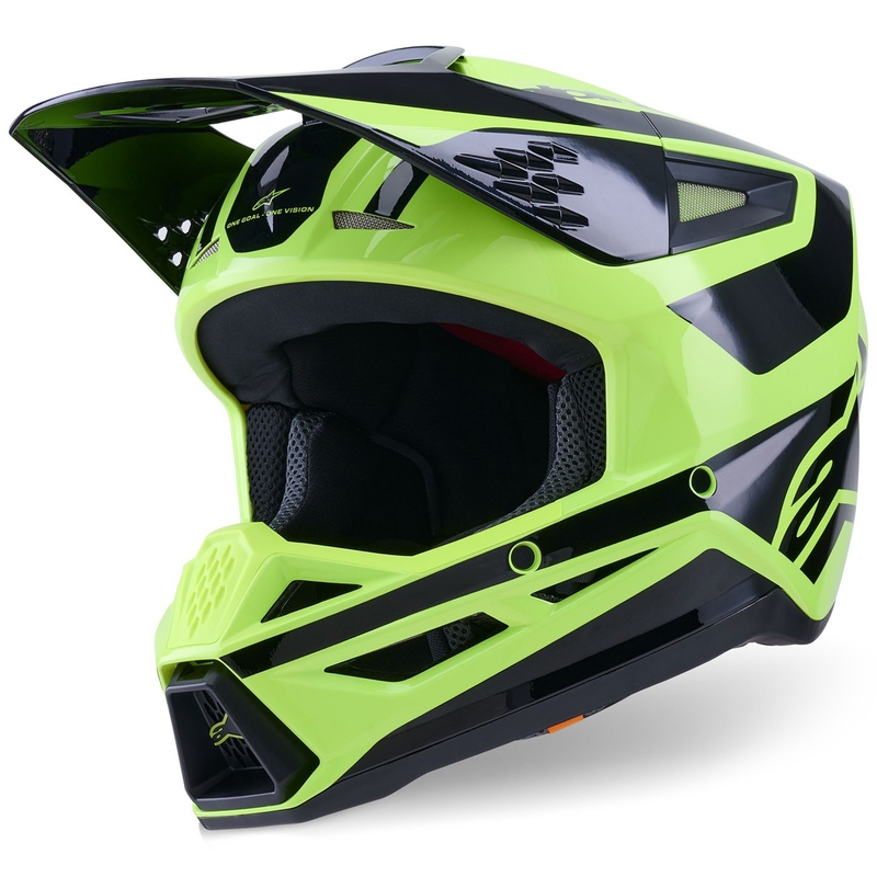 Alpinestars S-M3 Heat motocross kaciga fluo žuto-crna