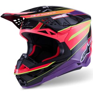 Alpinestars Supertech S-M10 Era Motokros kaciga Roza-Ljubičasta-Fluo Žuta