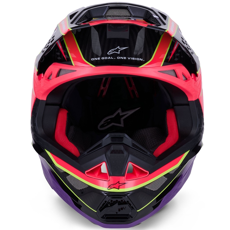 Alpinestars Supertech S-M10 Era Motokros kaciga Roza-Ljubičasta-Fluo Žuta