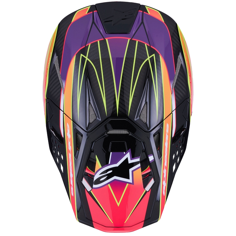 Alpinestars Supertech S-M10 Era Motokros kaciga Roza-Ljubičasta-Fluo Žuta