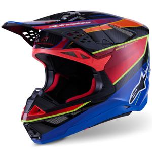 Alpinestars Supertech S-M10 Era motocross kaciga plavo-crveno-fluo žuta