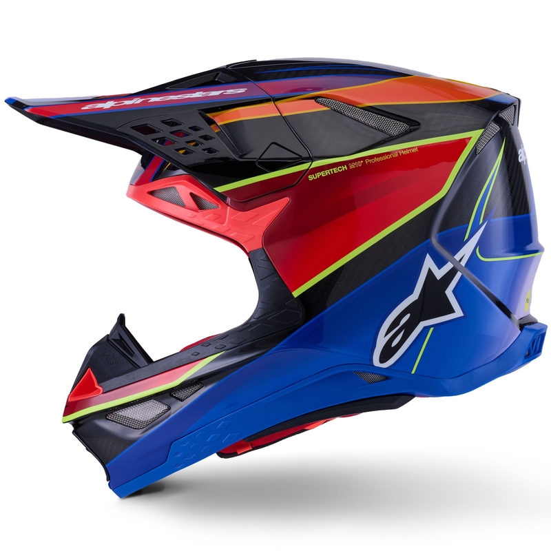 Alpinestars Supertech S-M10 Era motocross kaciga plavo-crveno-fluo žuta