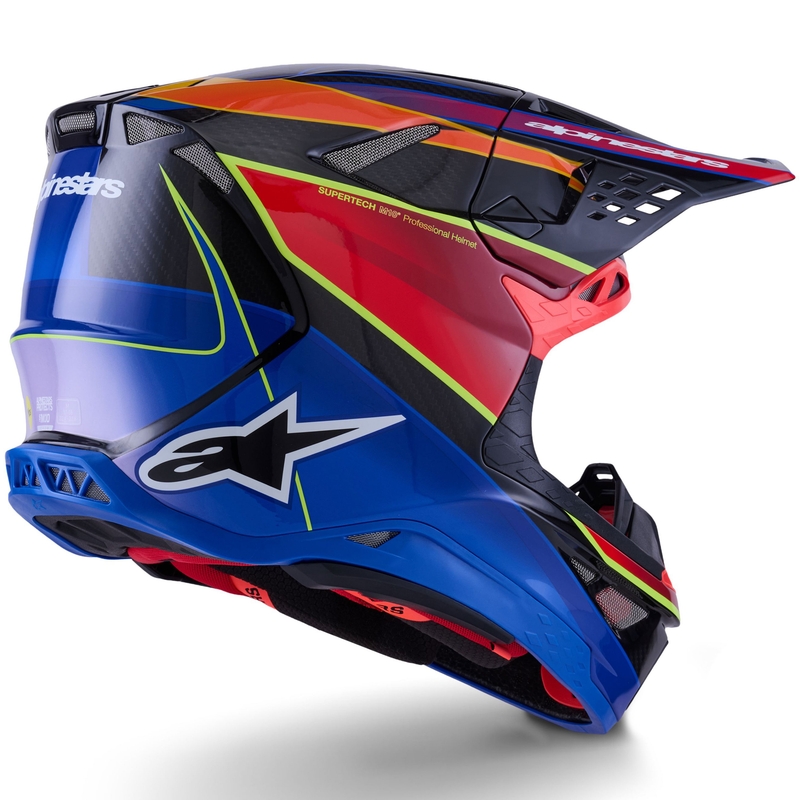 Alpinestars Supertech S-M10 Era motocross kaciga plavo-crveno-fluo žuta