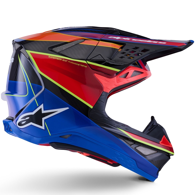 Alpinestars Supertech S-M10 Era motocross kaciga plavo-crveno-fluo žuta