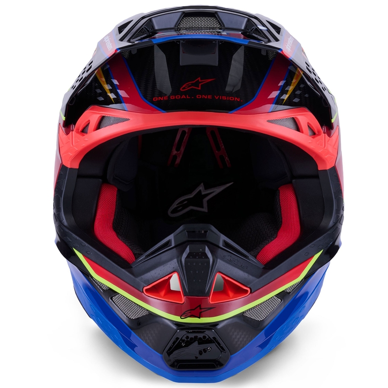 Alpinestars Supertech S-M10 Era motocross kaciga plavo-crveno-fluo žuta