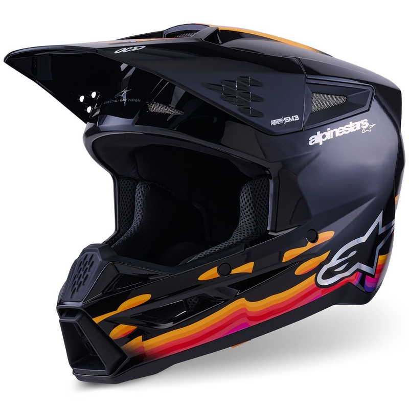 Alpinestars S-M3 Force motocross kaciga crno-žuto-crveno-bijela