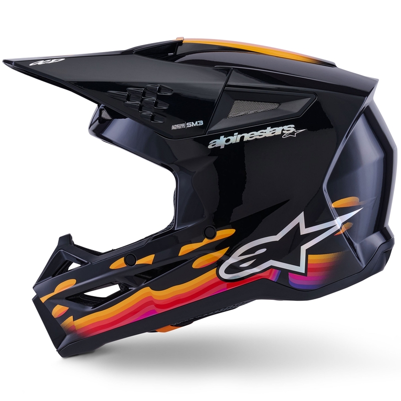 Alpinestars S-M3 Force motocross kaciga crno-žuto-crveno-bijela