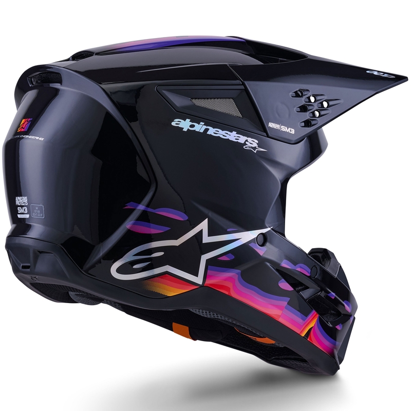 Alpinestars S-M3 Force motocross kaciga crno-žuto-crveno-bijela