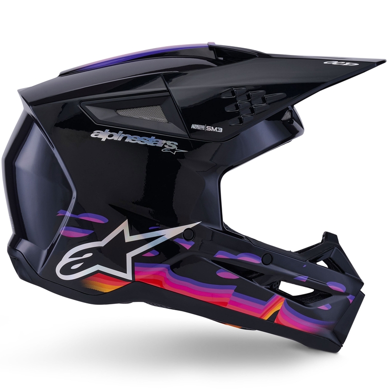 Alpinestars S-M3 Force motocross kaciga crno-žuto-crveno-bijela